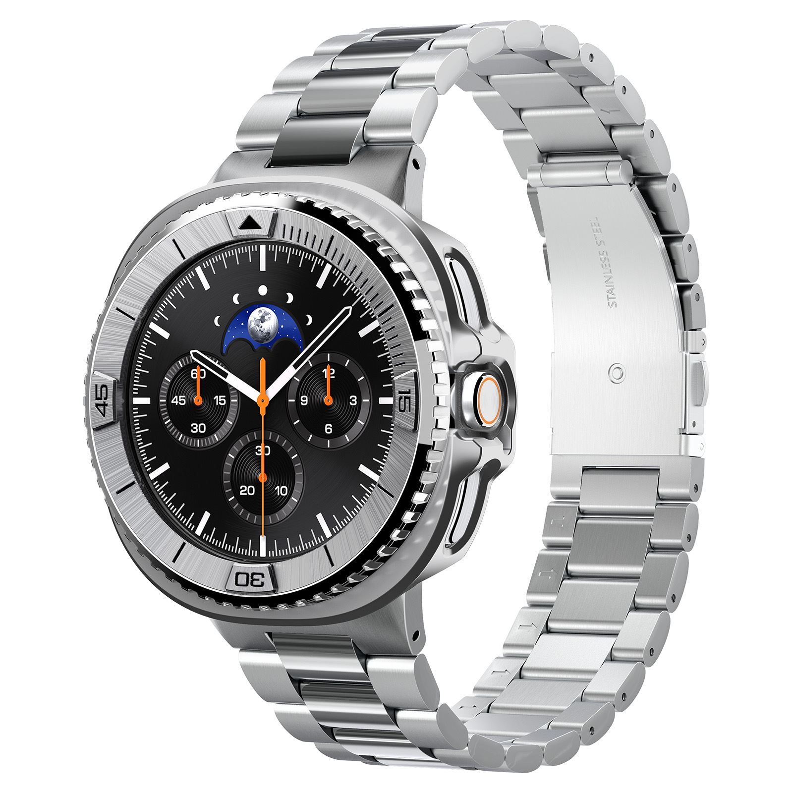 Spigen Bezel Tune Pro (Pilot), silver - Samsung Galaxy Watch 8 Classic 46mm (2)