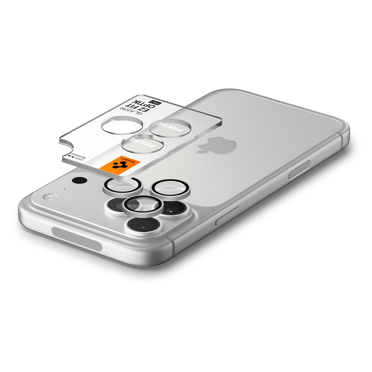 Spigen Glass tR EZ Fit Optik Pro 2 Pack, silver - iPhone 18 Pro Max/18 Pro (5)