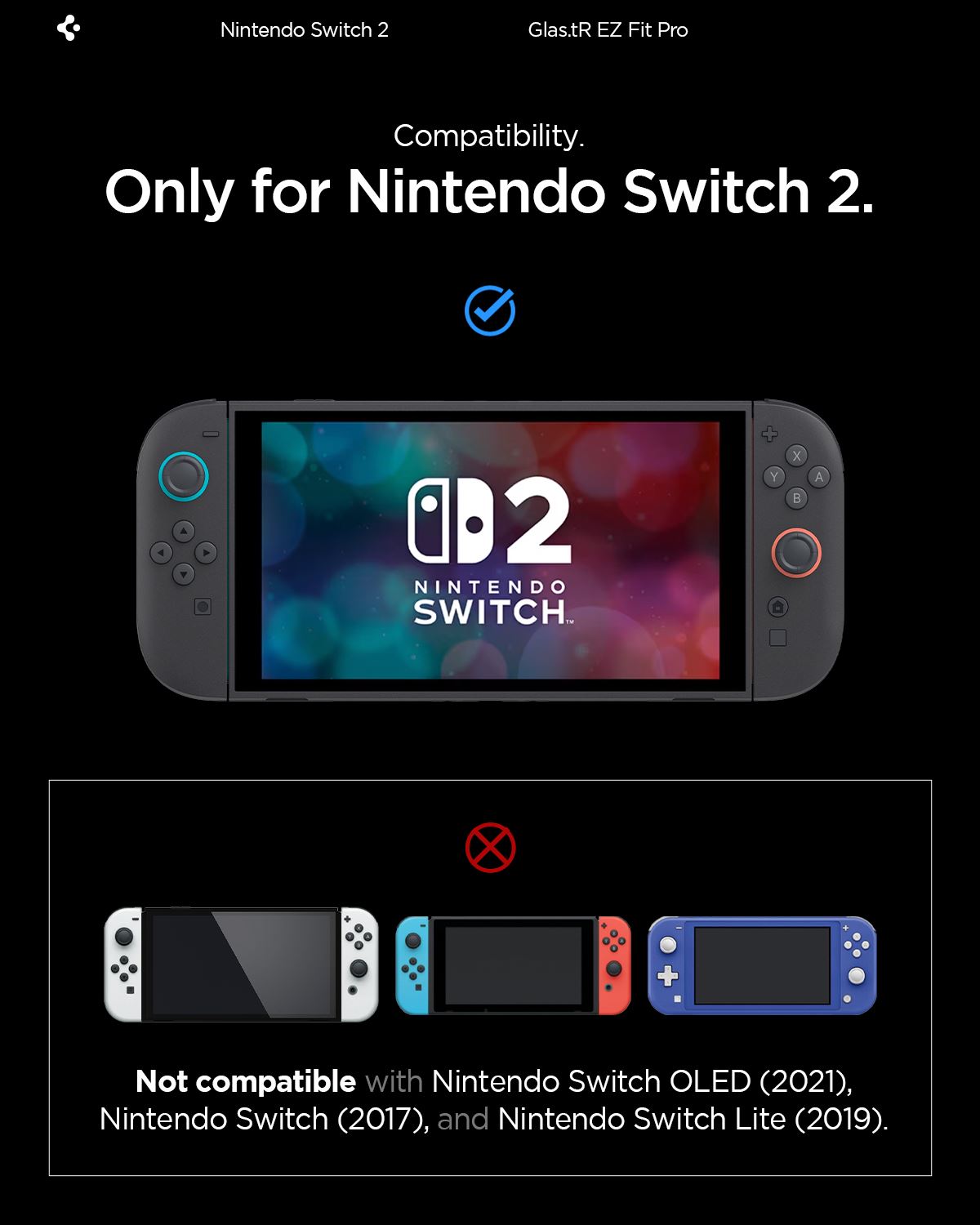 Spigen Glass tR EZ Fit Pro 2 Pack - Nintendo Switch 2 (5)