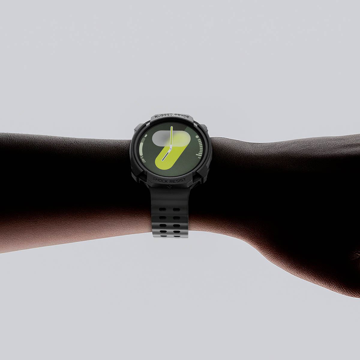 Spigen Rugged Armor, matte black - Samsung Galaxy Watch 8 (44mm) (10)