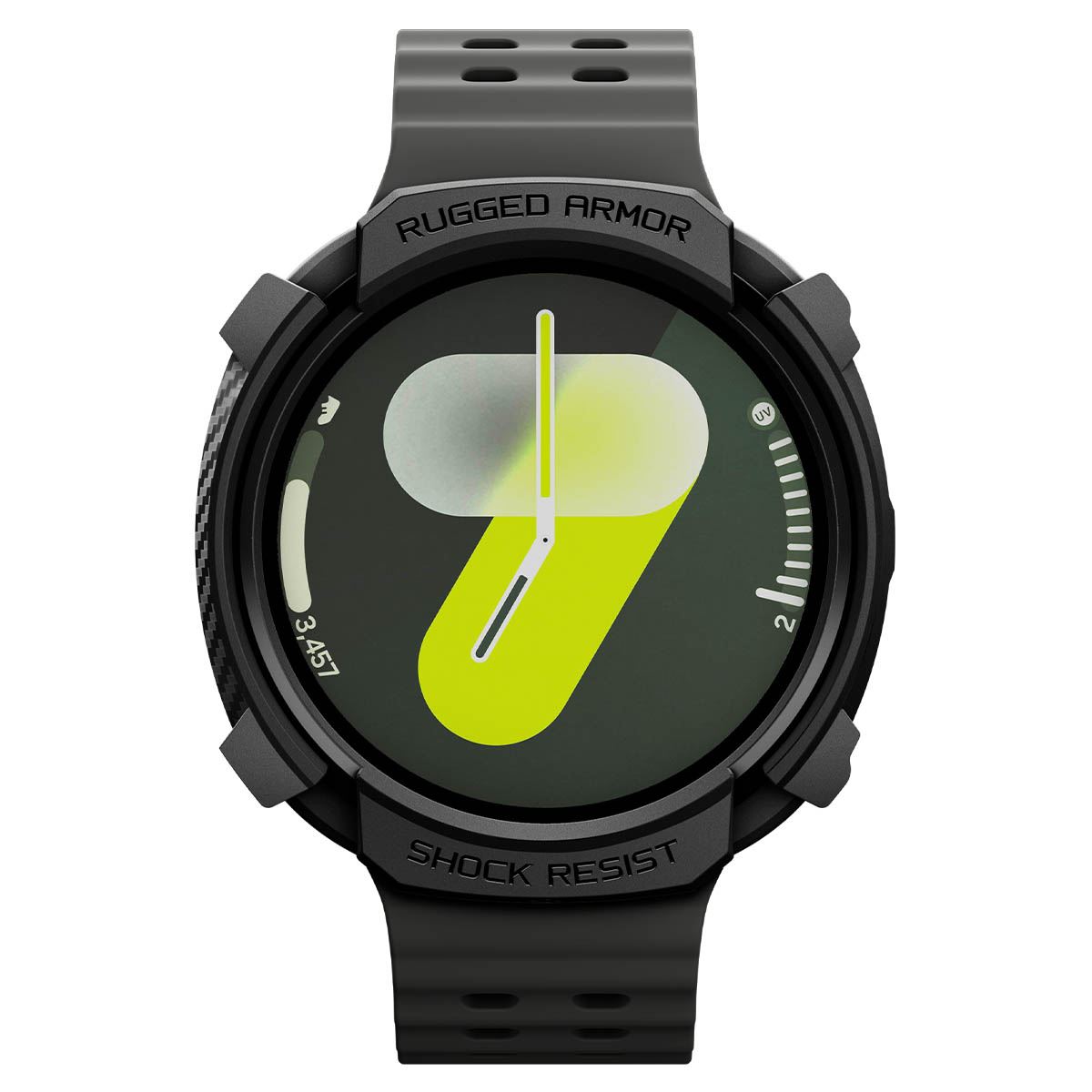 Spigen Rugged Armor, matte black - Samsung Galaxy Watch 8 (44mm) (2)