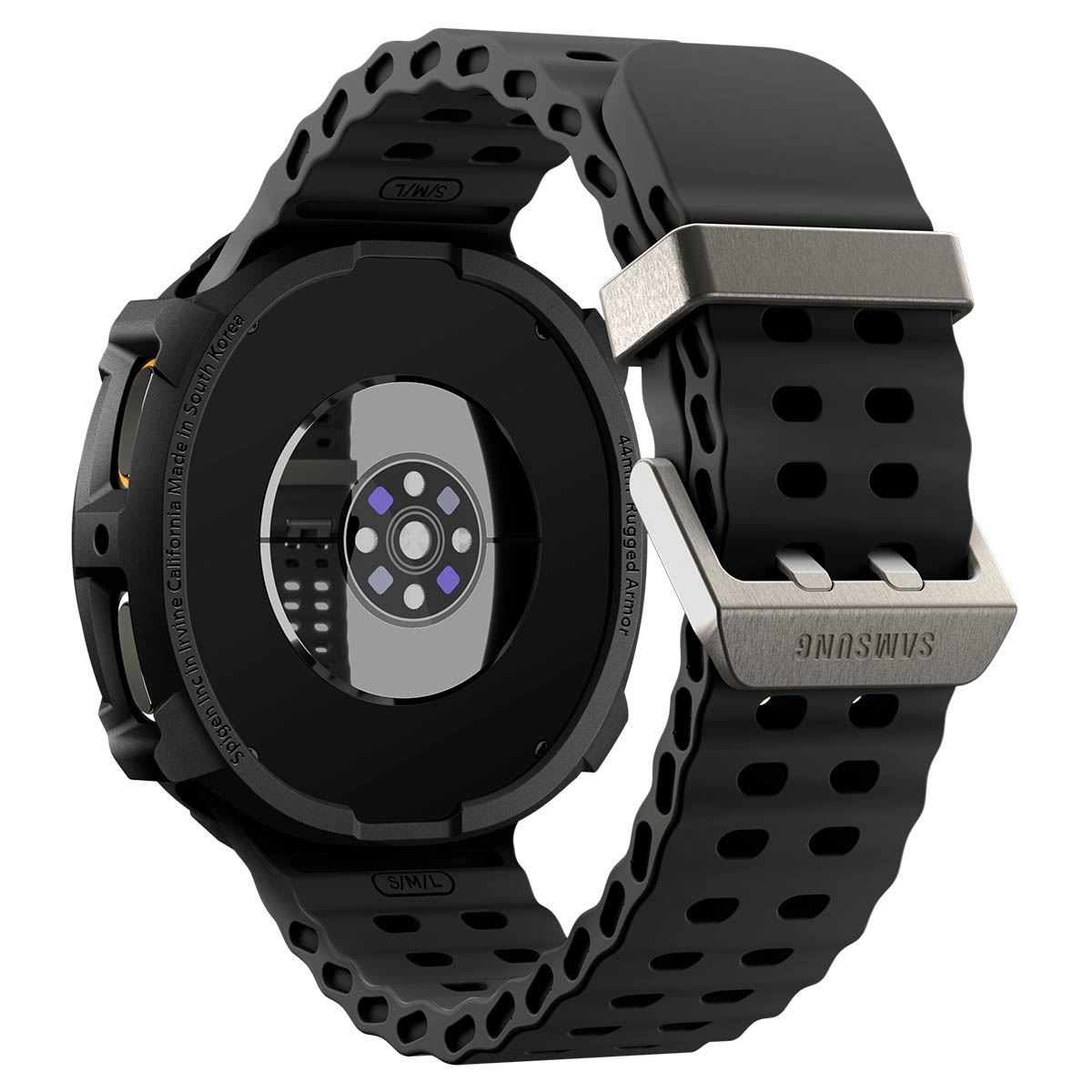 Spigen Rugged Armor, matte black - Samsung Galaxy Watch 8 (44mm) (3)