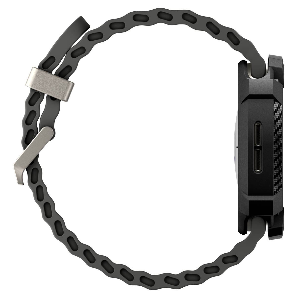 Spigen Rugged Armor, matte black - Samsung Galaxy Watch 8 (44mm) (5)