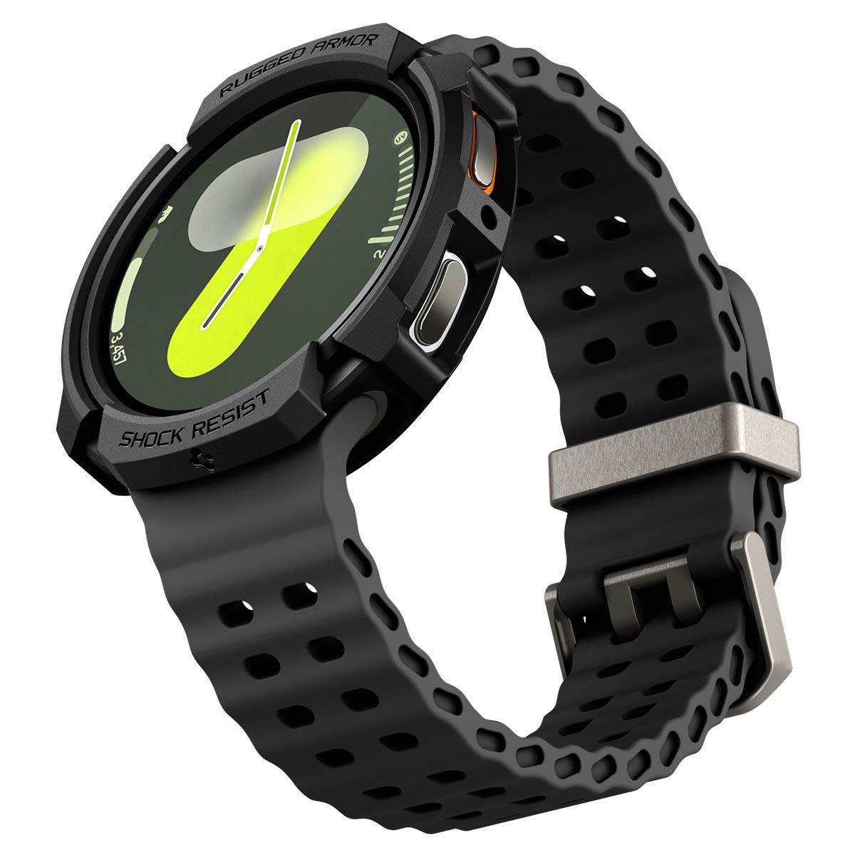 Spigen Rugged Armor, matte black - Samsung Galaxy Watch 8 (44mm) (9)