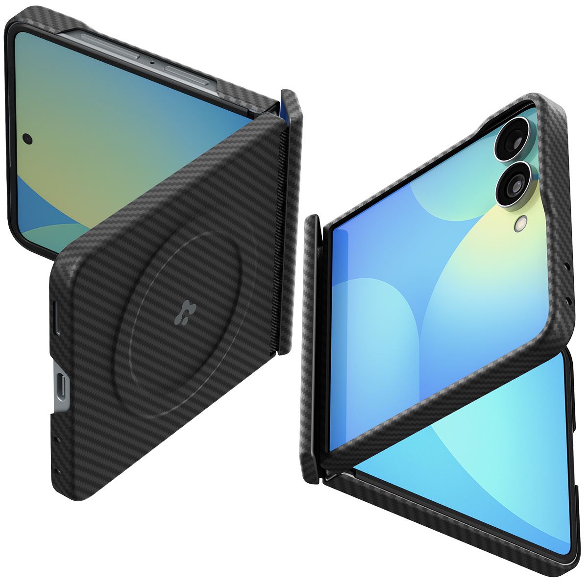 Spigen Air Skin Aramid MagSafe, black - Samsung Galaxy Z Flip8 (1)