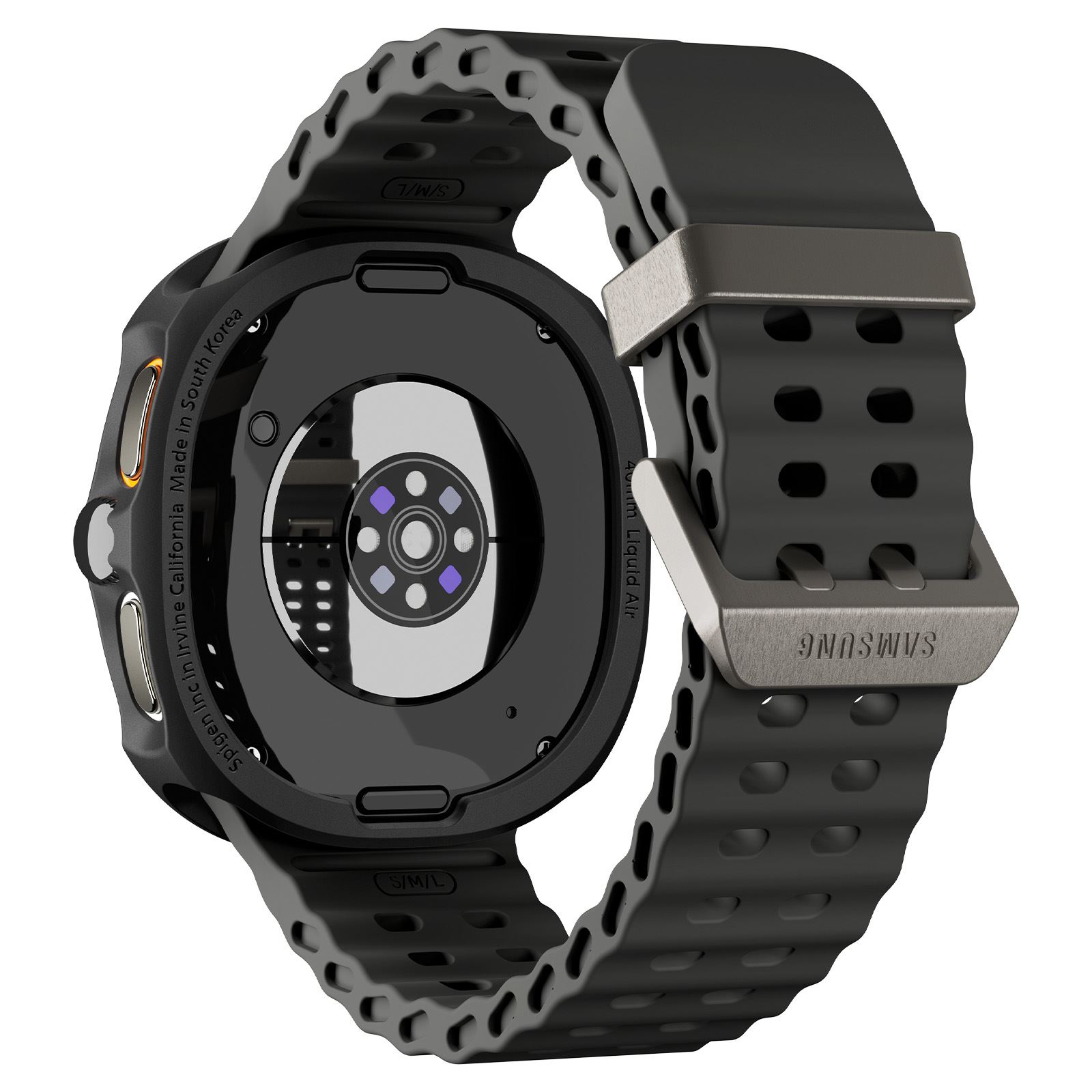 Spigen Liquid Air, matte black - Samsung Galaxy Watch 8 (44mm) (3)