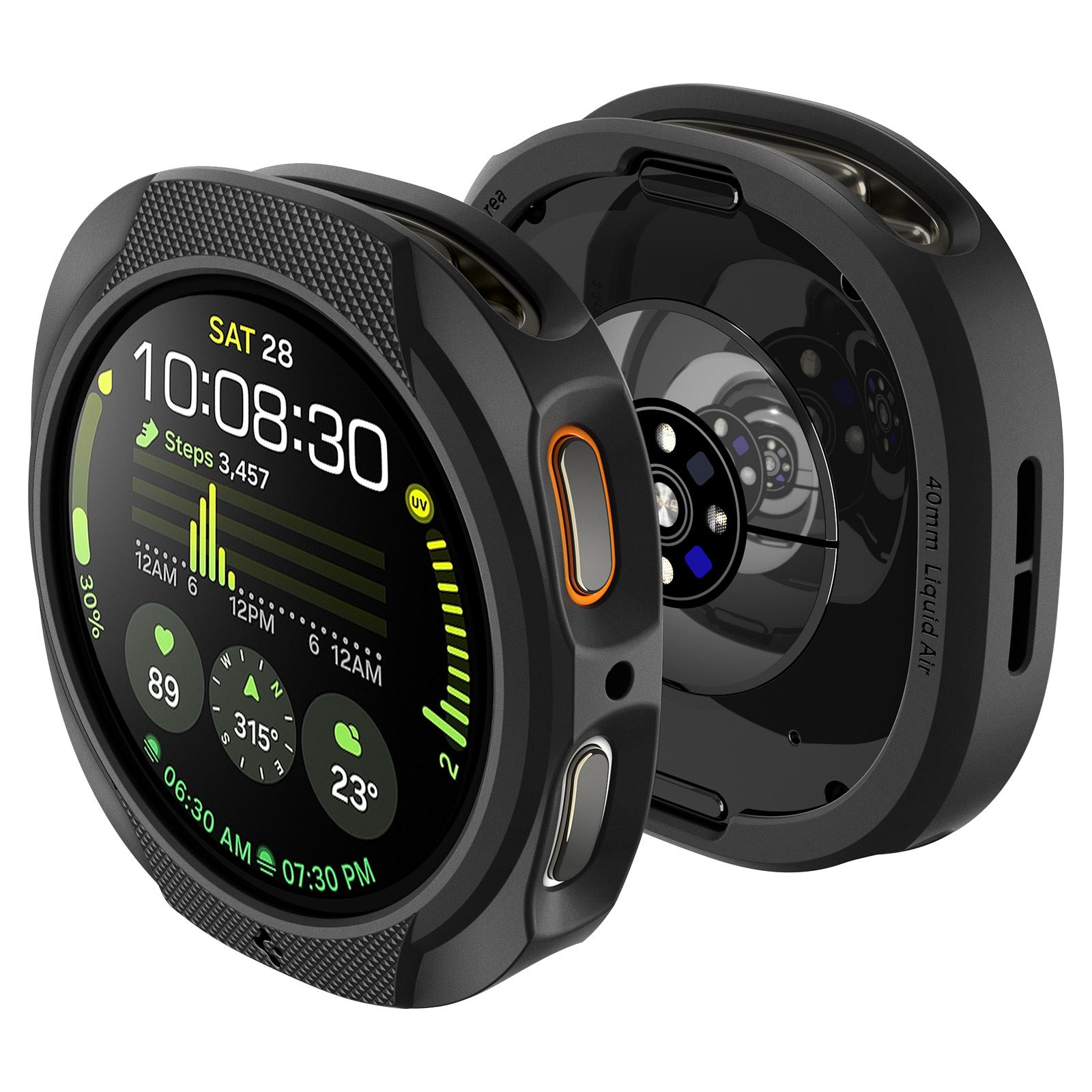 Spigen Liquid Air, matte black - Samsung Galaxy Watch 8 (44mm) (7)