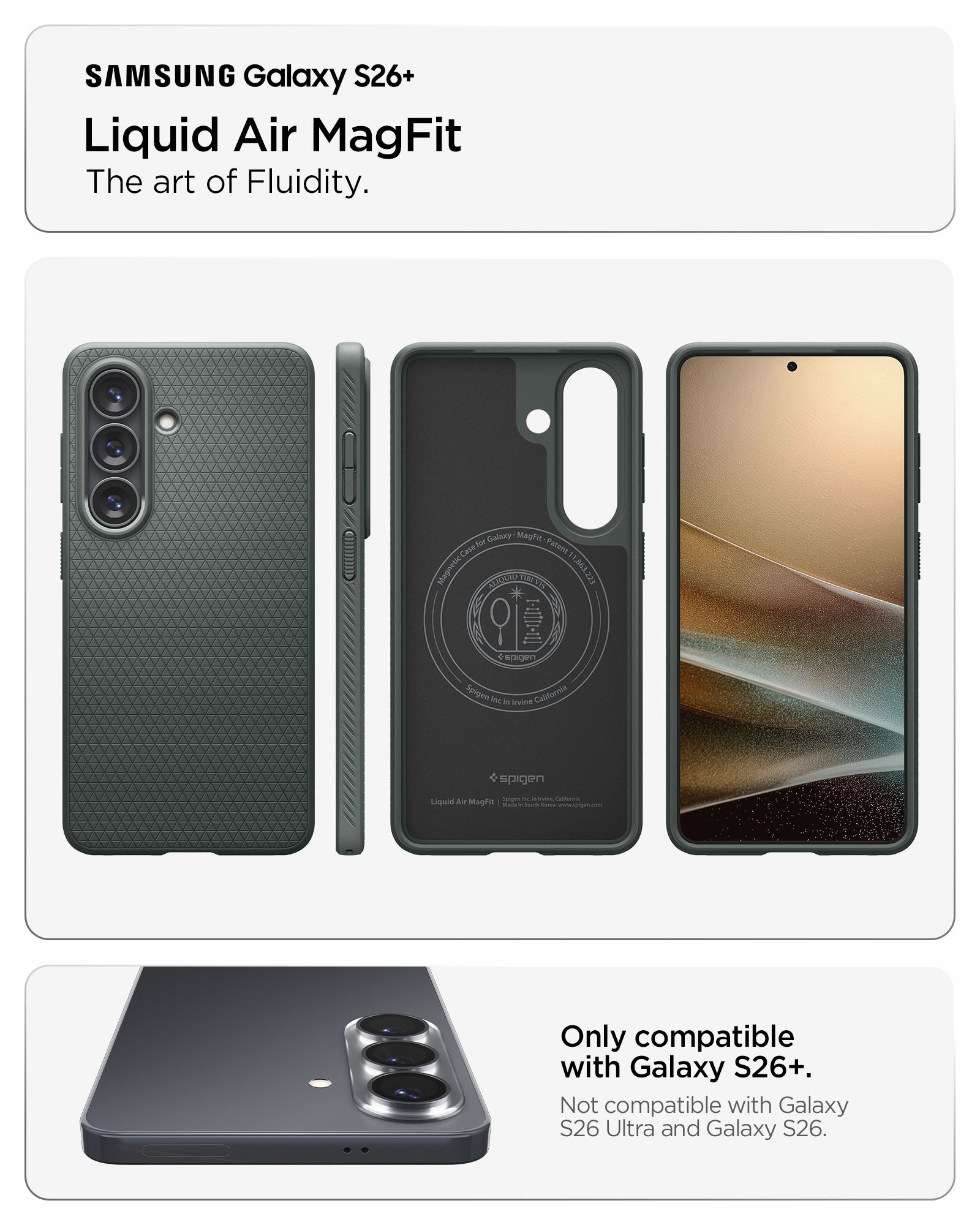 Spigen Liquid Air MagSafe, abyss green - Samsung Galaxy S26+ (18)