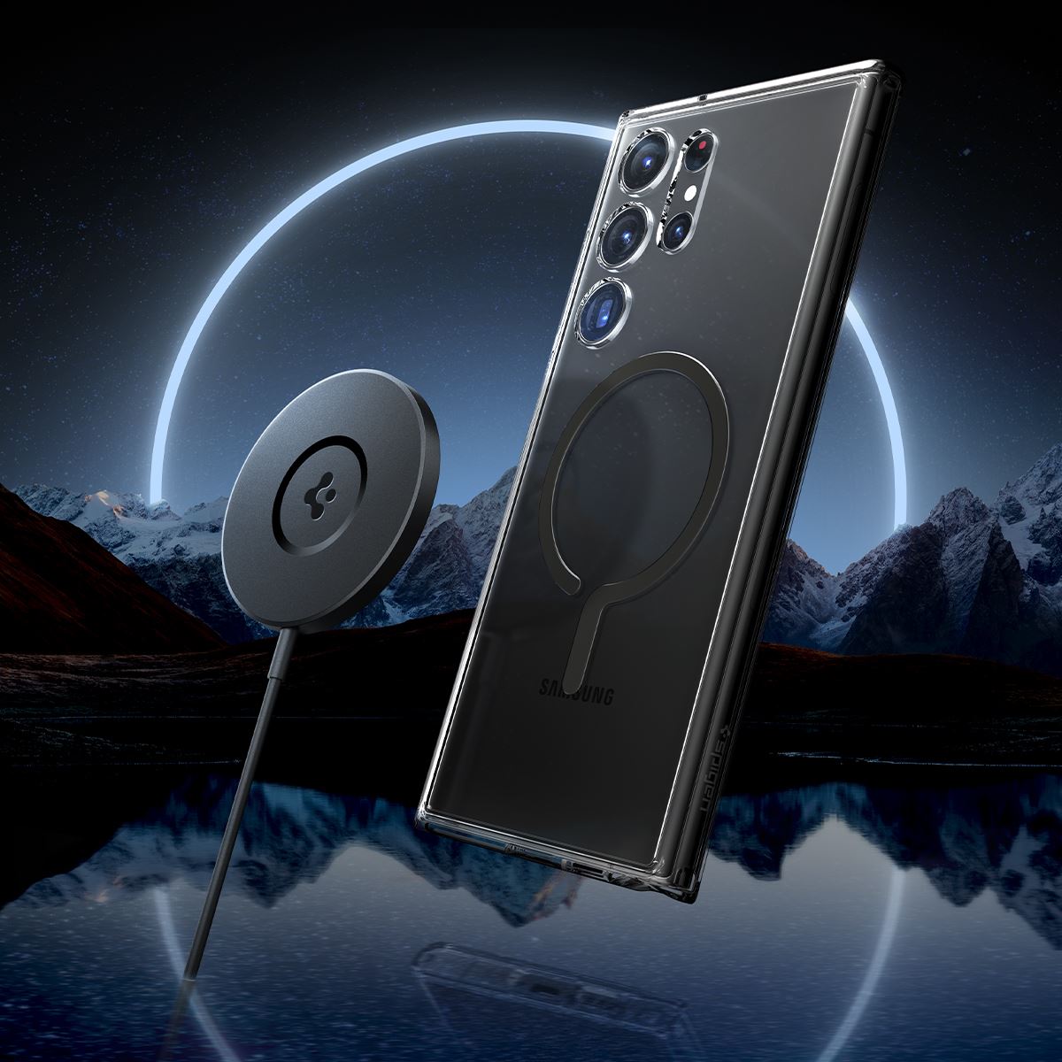 Spigen Ultra Hybrid OneTap MagSafe Ring, black - Samsung Galaxy S23 Ultra (11)