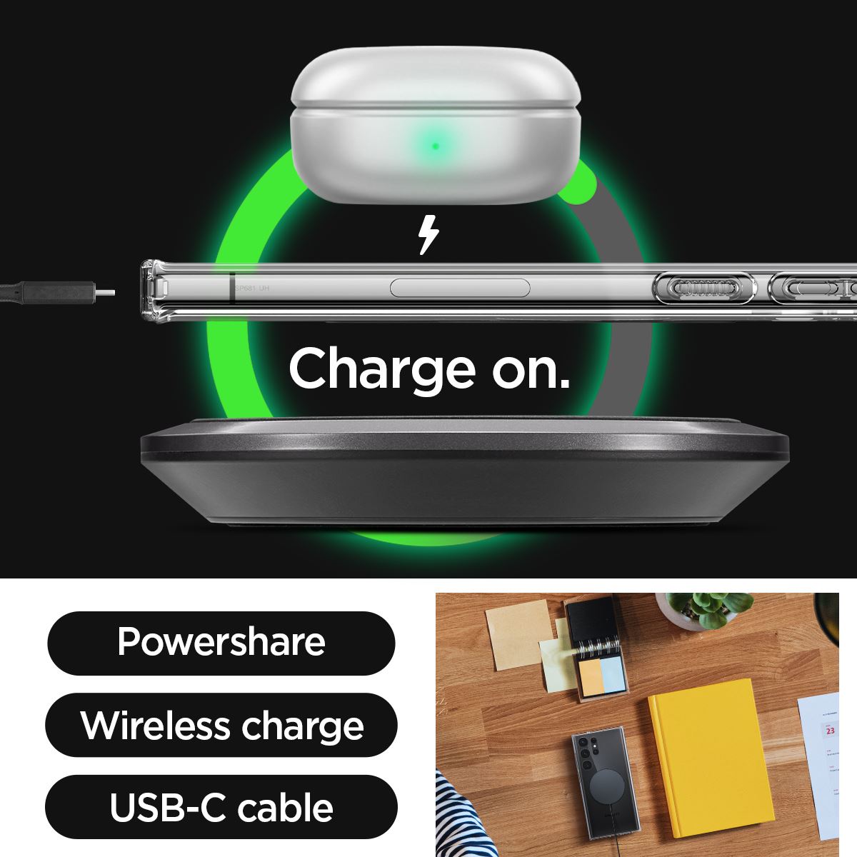 Spigen Ultra Hybrid OneTap MagSafe Ring, black - Samsung Galaxy S23 Ultra (16)