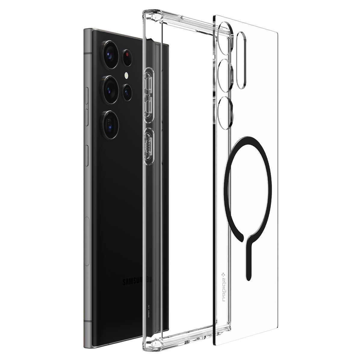 Spigen Ultra Hybrid OneTap MagSafe Ring, black - Samsung Galaxy S23 Ultra (8)