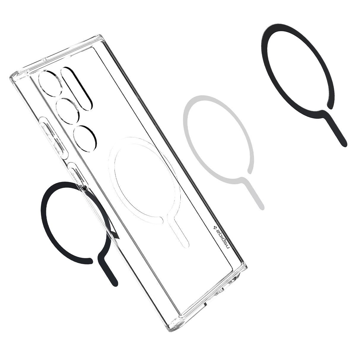 Spigen Ultra Hybrid OneTap MagSafe Ring, black - Samsung Galaxy S23 Ultra (9)