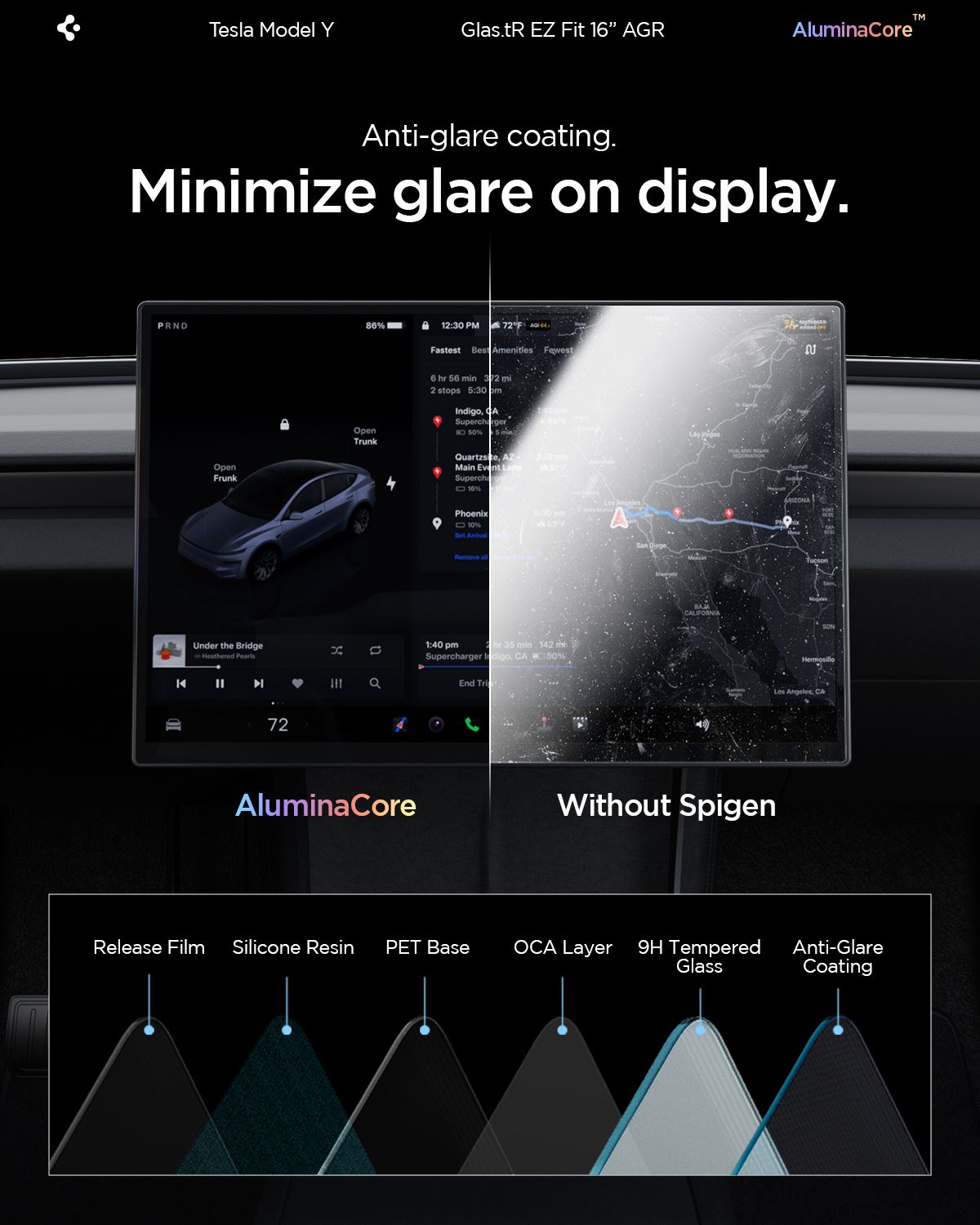 Spigen Tesla EZ Fit Anti Glare Matte FC, black - Tesla Model Y L 2026 (14)