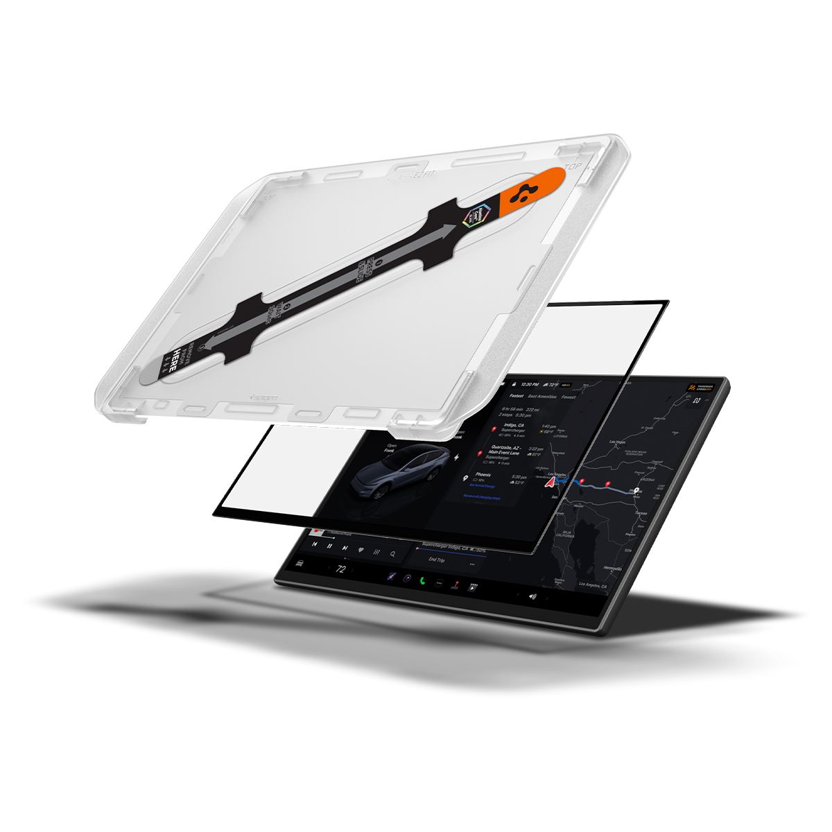 Spigen Tesla EZ Fit Anti Glare Matte FC, black - Tesla Model Y L 2026 (2)