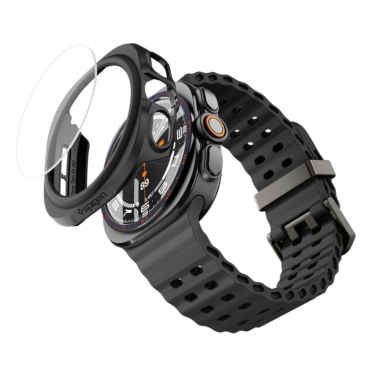 Spigen Thin Fit 360, black - Samsung Galaxy Watch Ultra 2 47mm (13)