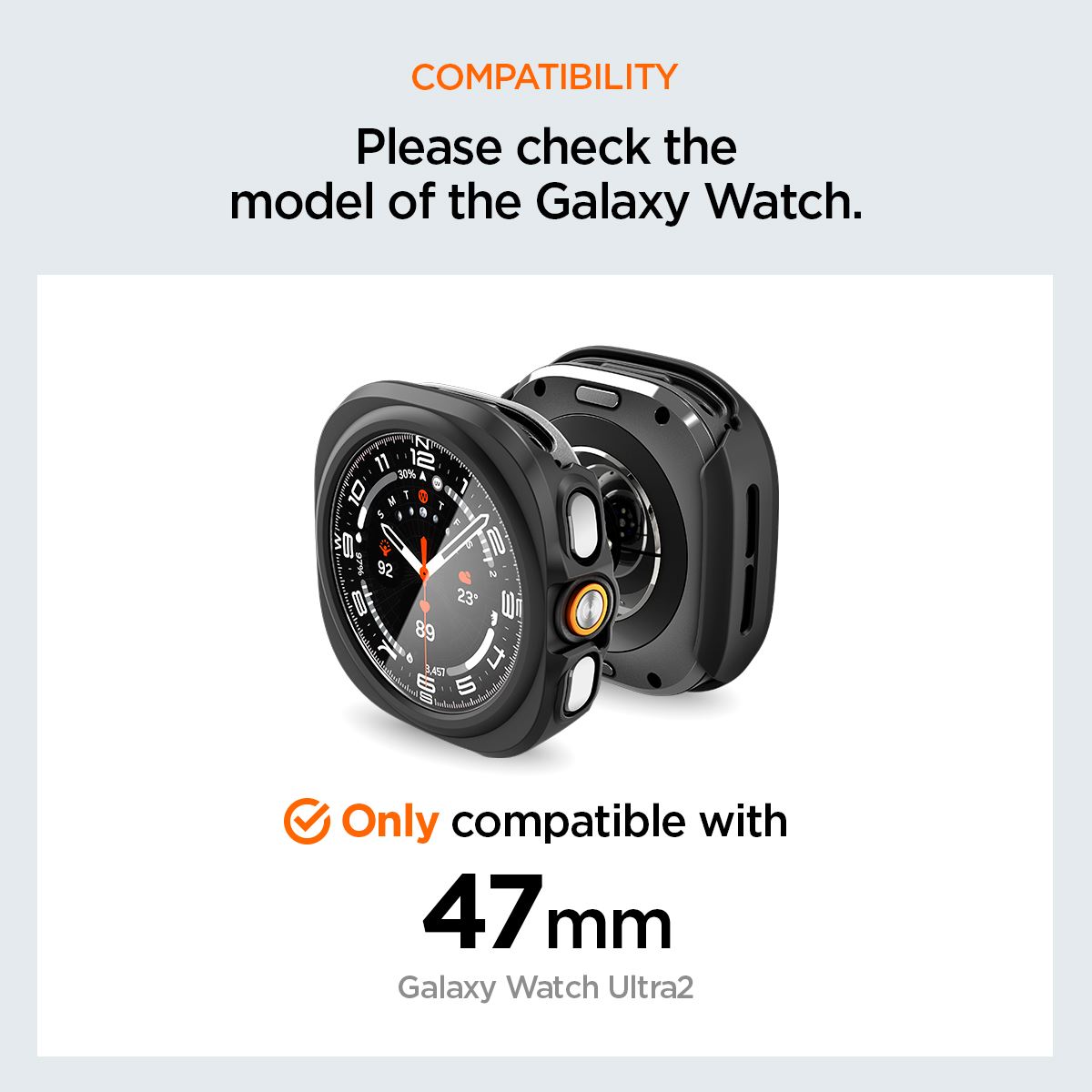 Spigen Thin Fit 360, black - Samsung Galaxy Watch Ultra 2 47mm (19)