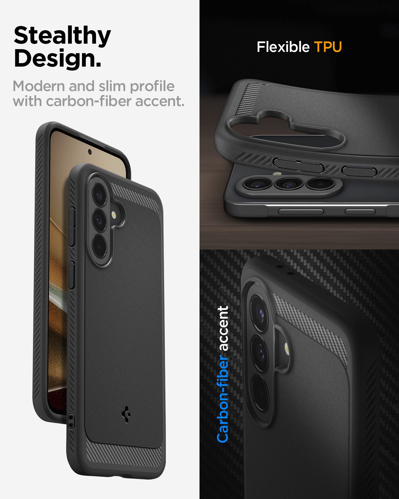Spigen Rugged Armor, matte black - Samsung Galaxy A37 5G (15)