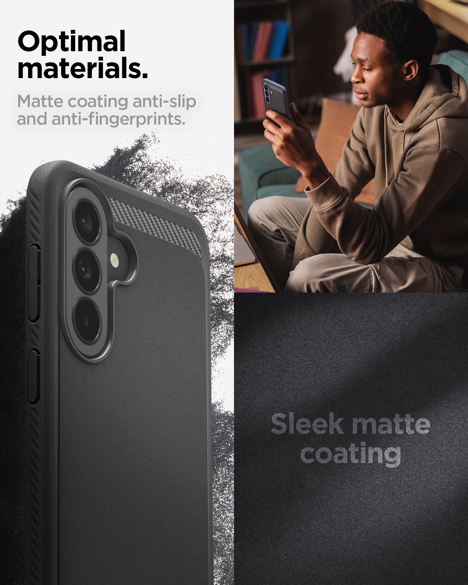 Spigen Rugged Armor, matte black - Samsung Galaxy A37 5G (19)