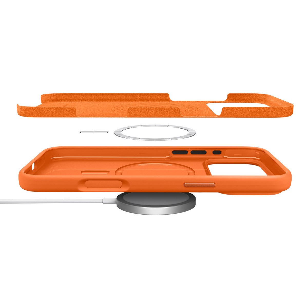 Spigen Silicone Fit MagSafe, cosmic orange - iPhone 17 Pro (6)