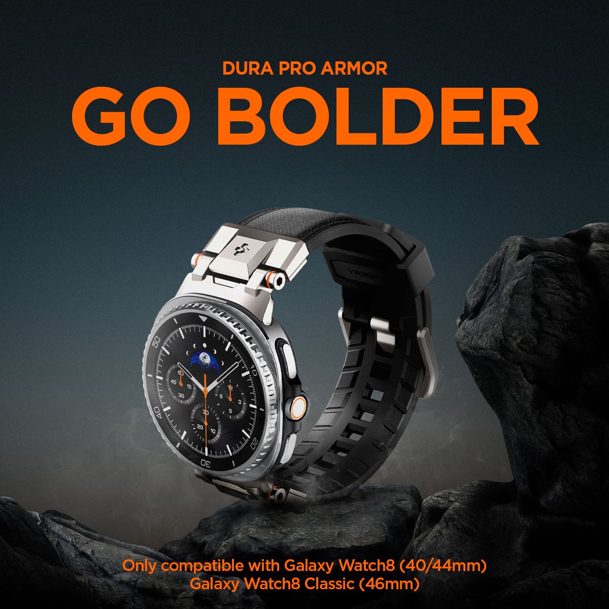 Spigen DuraPro Armor, black - Samsung Galaxy Watch 8 46mm/44mm/40mm (11)