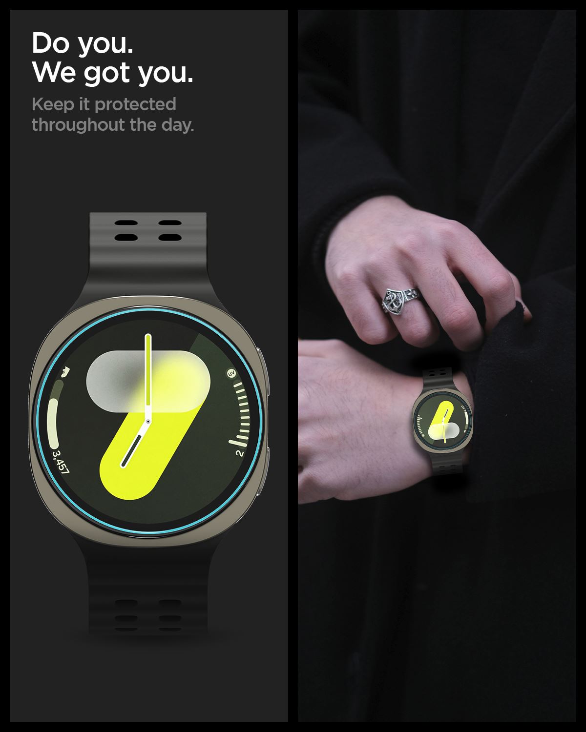 Spigen Glass tR EZ Fit 2 Pack - Samsung Galaxy Watch 8 (40mm) (10)