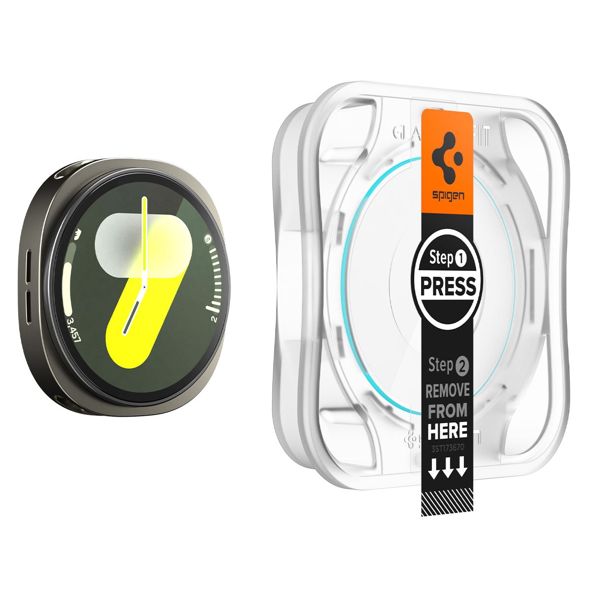 Spigen Glass tR EZ Fit 2 Pack - Samsung Galaxy Watch 8 (40mm) (3)