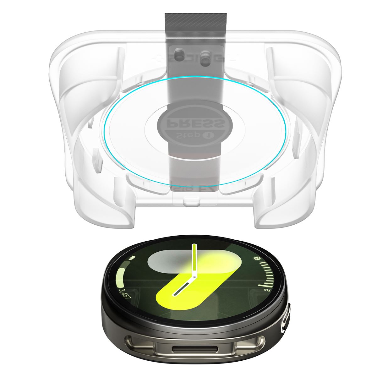 Spigen Glass tR EZ Fit 2 Pack - Samsung Galaxy Watch 8 (40mm) (4)