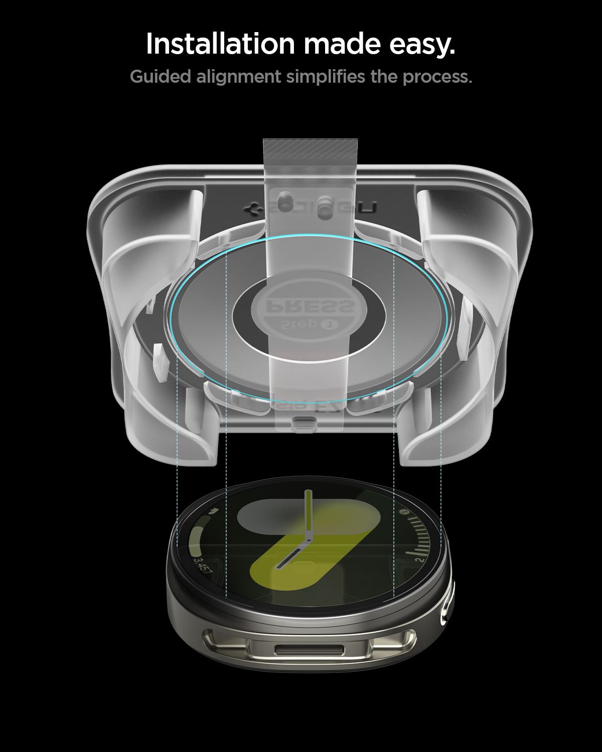 Spigen Glass tR EZ Fit 2 Pack - Samsung Galaxy Watch 8 (40mm) (8)
