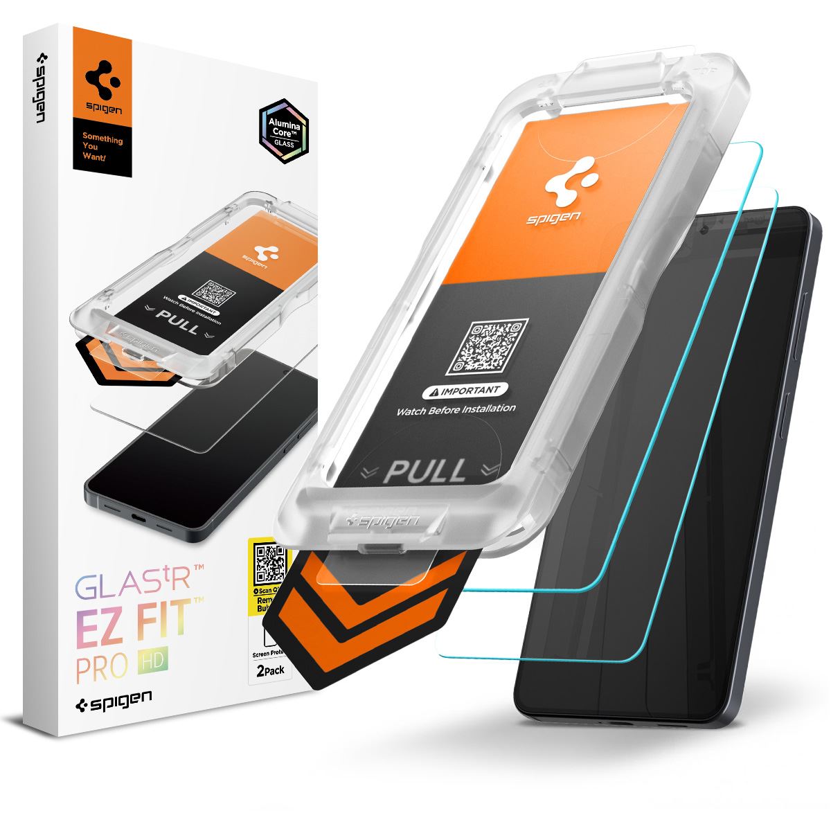 Spigen Glass tR EZ Fit Pro HD 2 Pack, transparency - Samsung Galaxy S26+ (1)