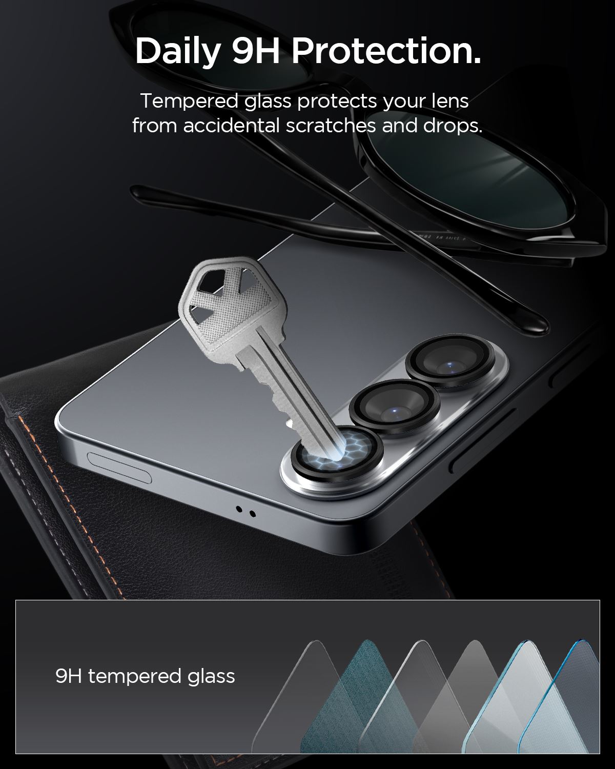 Spigen Glass tR EZ Fit Optik Pro HD 2 Pack, black - Samsung Galaxy S26+ (6)