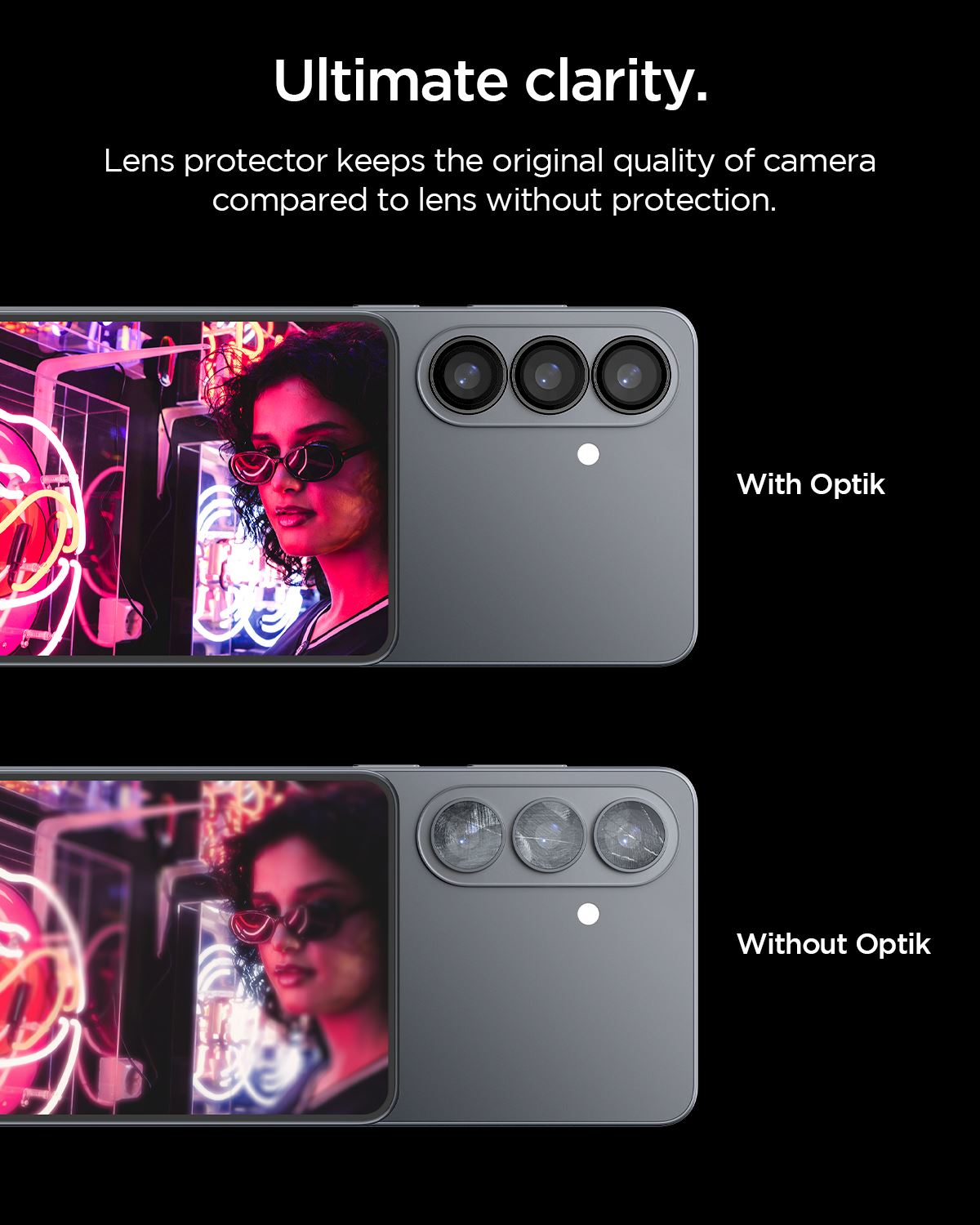 Spigen Glass tR EZ Fit Optik Pro HD 2 Pack, black - Samsung Galaxy S26+ (7)