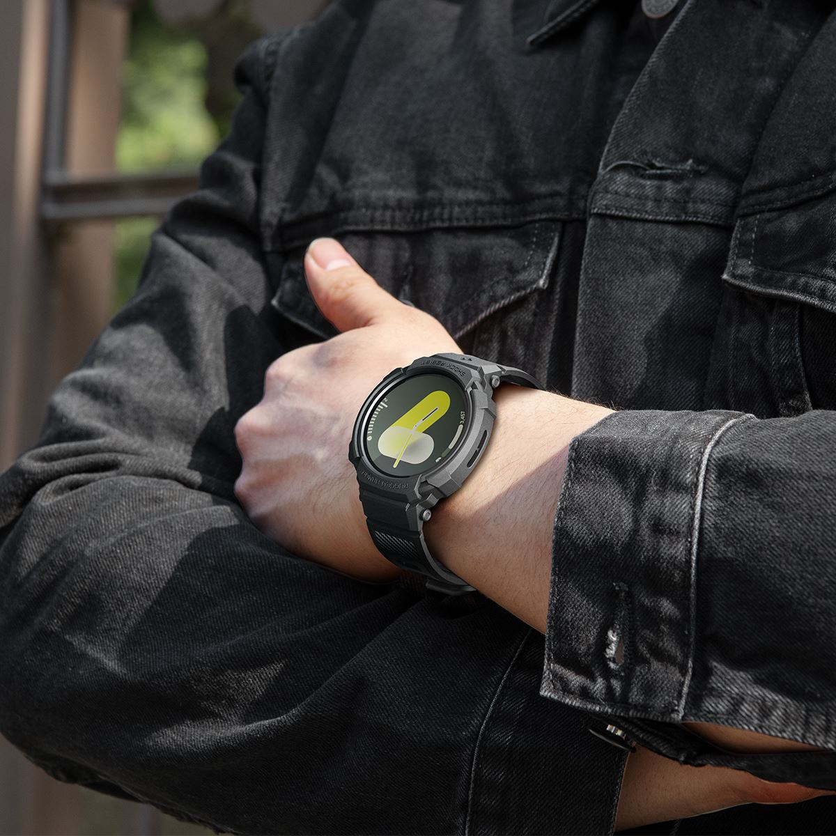 Spigen Rugged Armor Pro, matte black - Samsung Galaxy Watch 8 (40mm) (18)