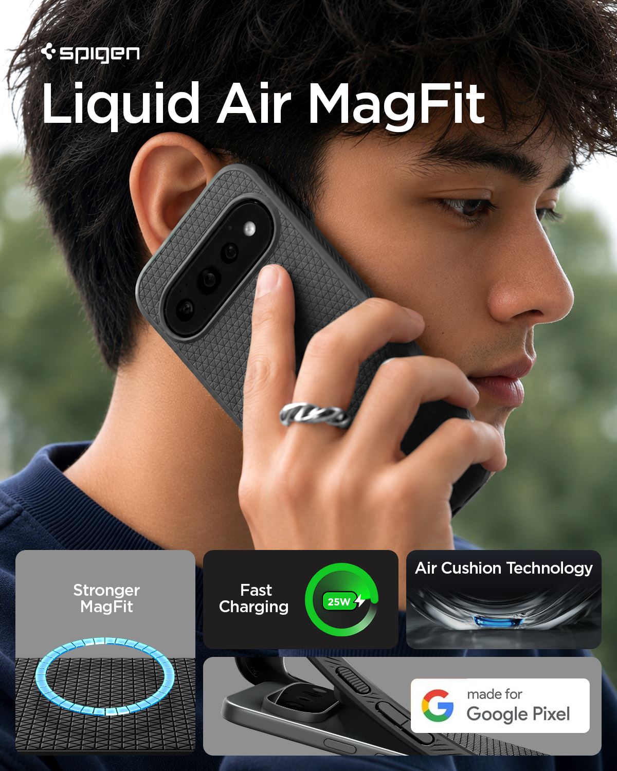 Spigen Liquid Air MagSafe, matte black - Google Pixel 11 Pro XL (11)