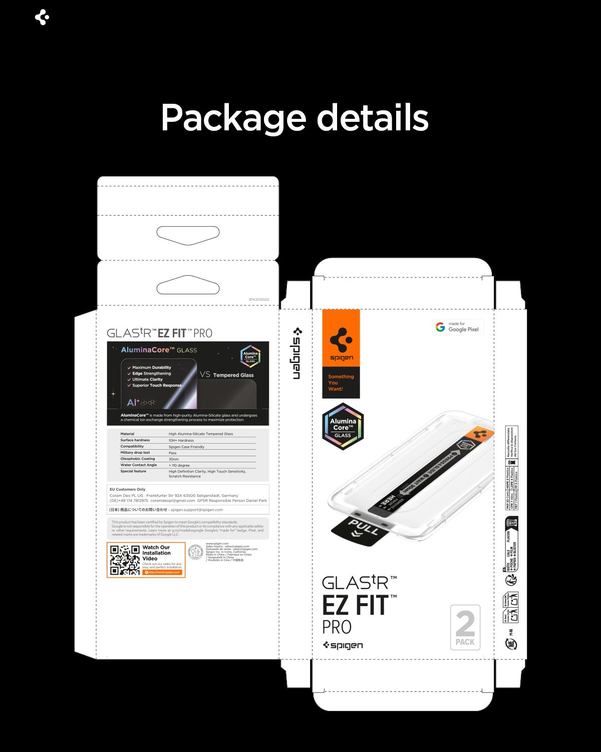 Spigen Glass tR EZ Fit Pro 2 Pack, transparency - Google Pixel 10a (18)