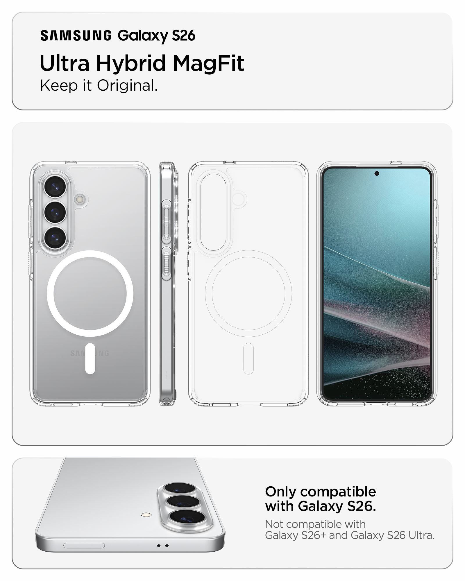 Spigen Ultra Hybrid MagSafe, clear white - Samsung Galaxy S26 (15)