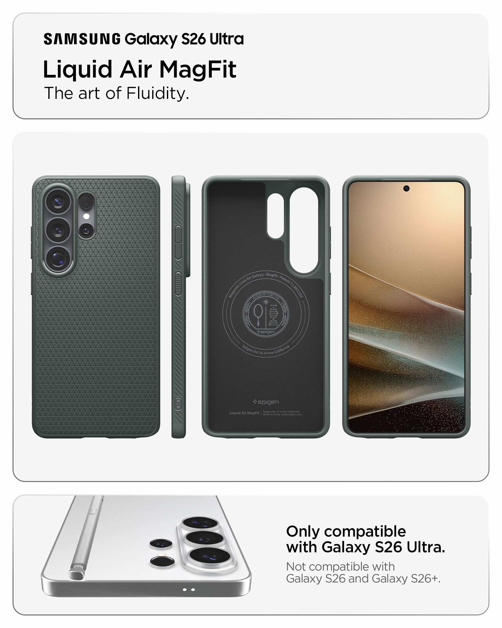 Spigen Liquid Air MagSafe, abyss green - Samsung Galaxy S26 Ultra (18)