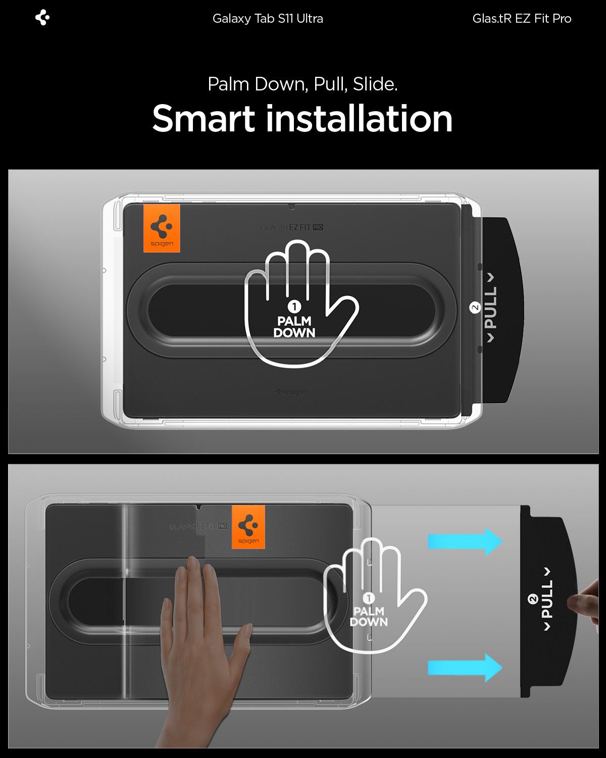 Spigen Glass tR EZ Fit Pro 1 Pack, transparency - Samsung Galaxy Tab S11 Ultra (10)