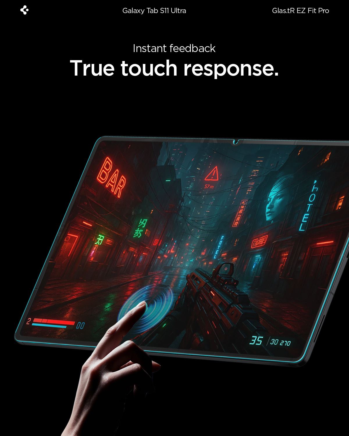 Spigen Glass tR EZ Fit Pro 1 Pack, transparency - Samsung Galaxy Tab S11 Ultra (9)