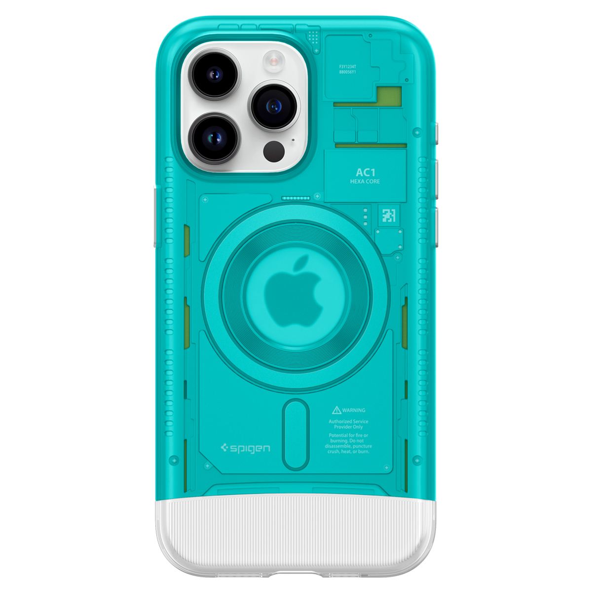 Spigen Classic C1 MagSafe, bondi blue - iPhone 15 Pro (1)