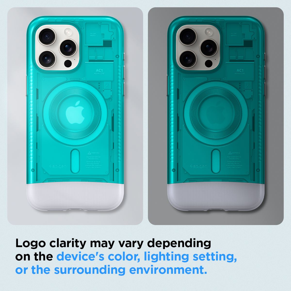 Spigen Classic C1 MagSafe, bondi blue - iPhone 15 Pro (5)