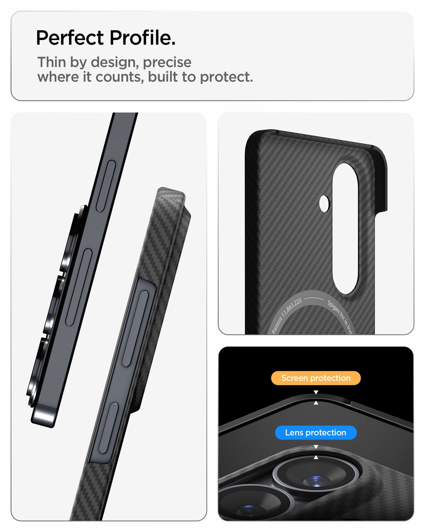 Spigen Air Skin Aramid MagSafe, black - Samsung Galaxy S26 (19)