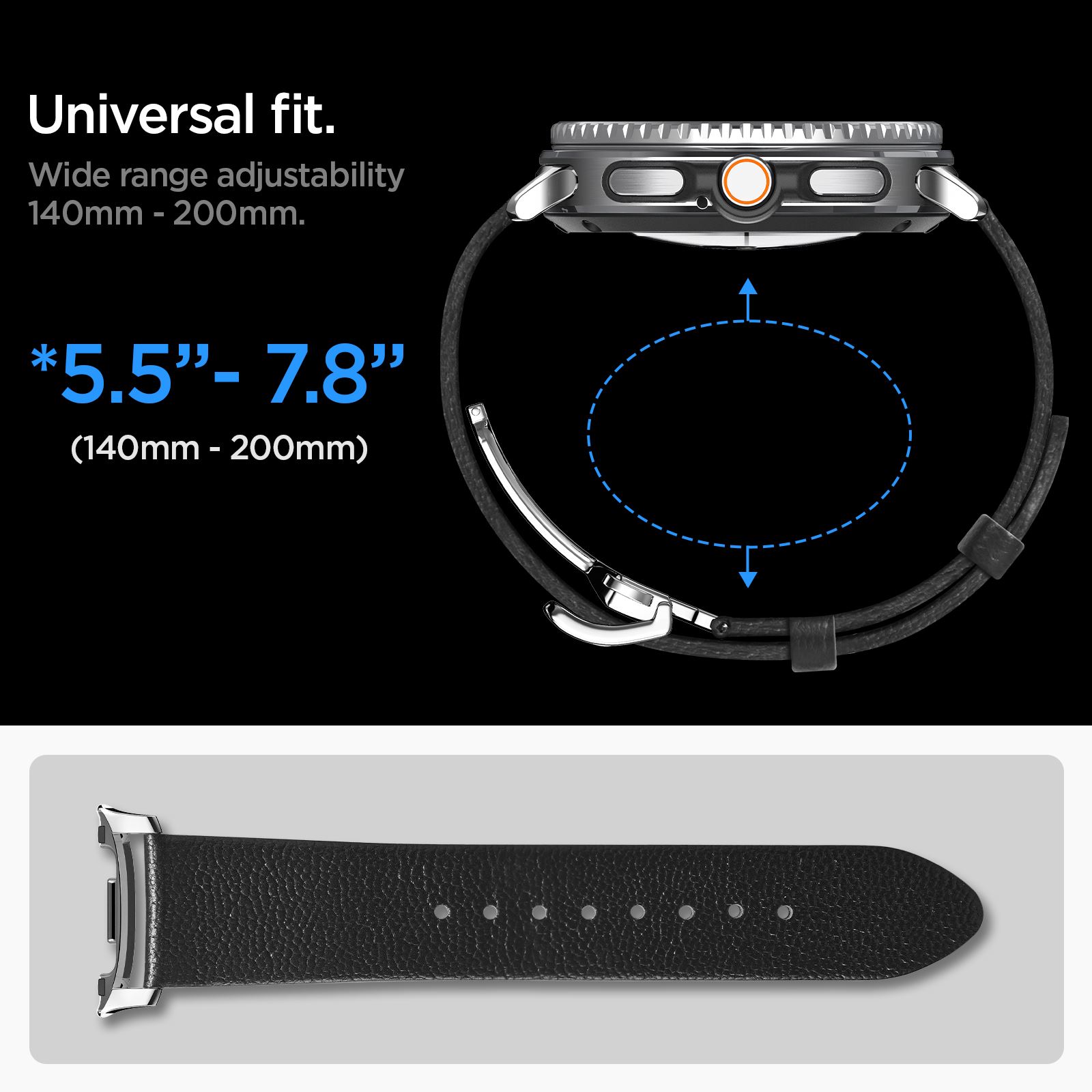 Spigen Enzo Band, black - Samsung Galaxy Watch 8 46mm/44mm/40mm (12)