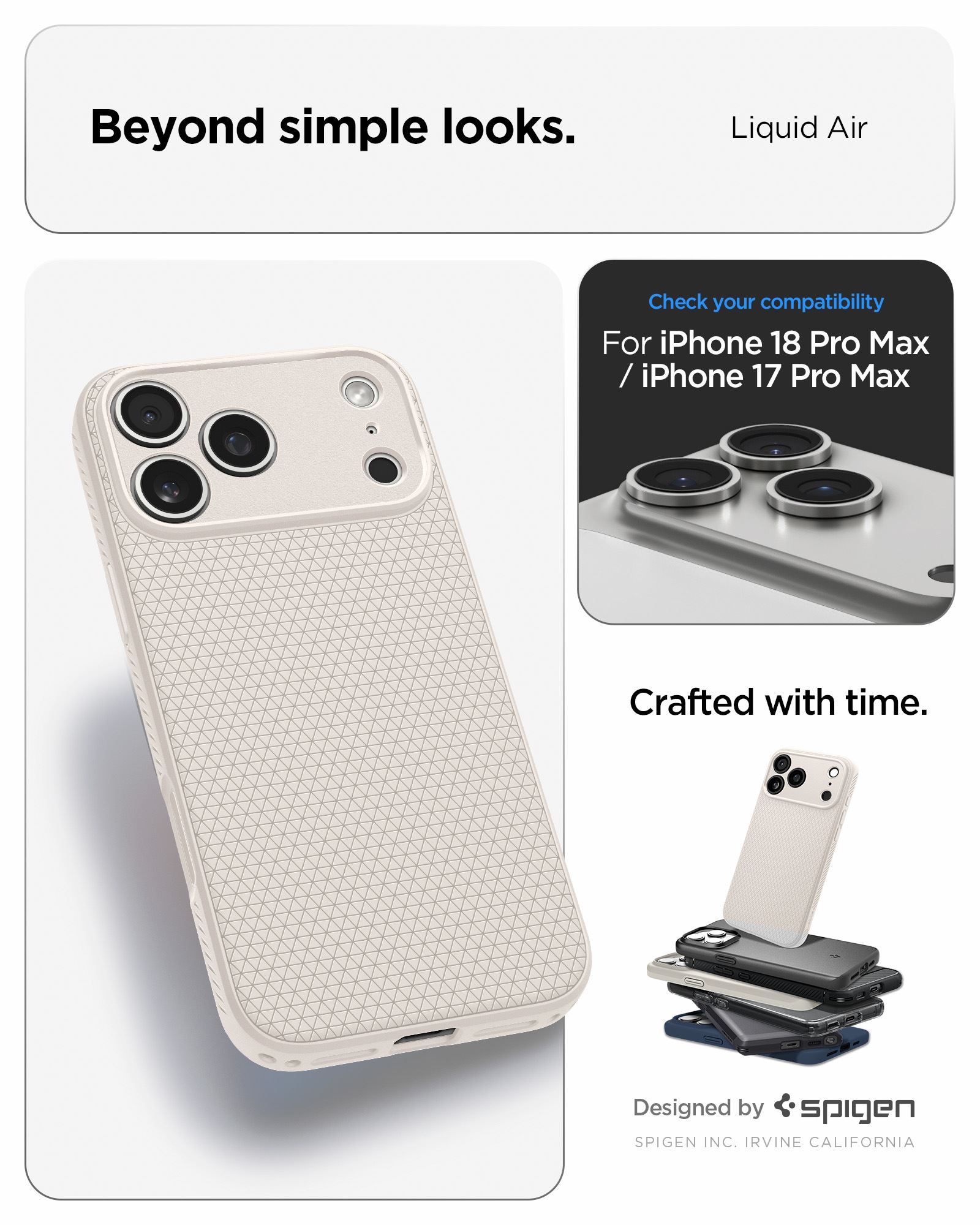 Spigen Liquid Air, natural titanium - iPhone 18 Pro Max/17 Pro Max (15)