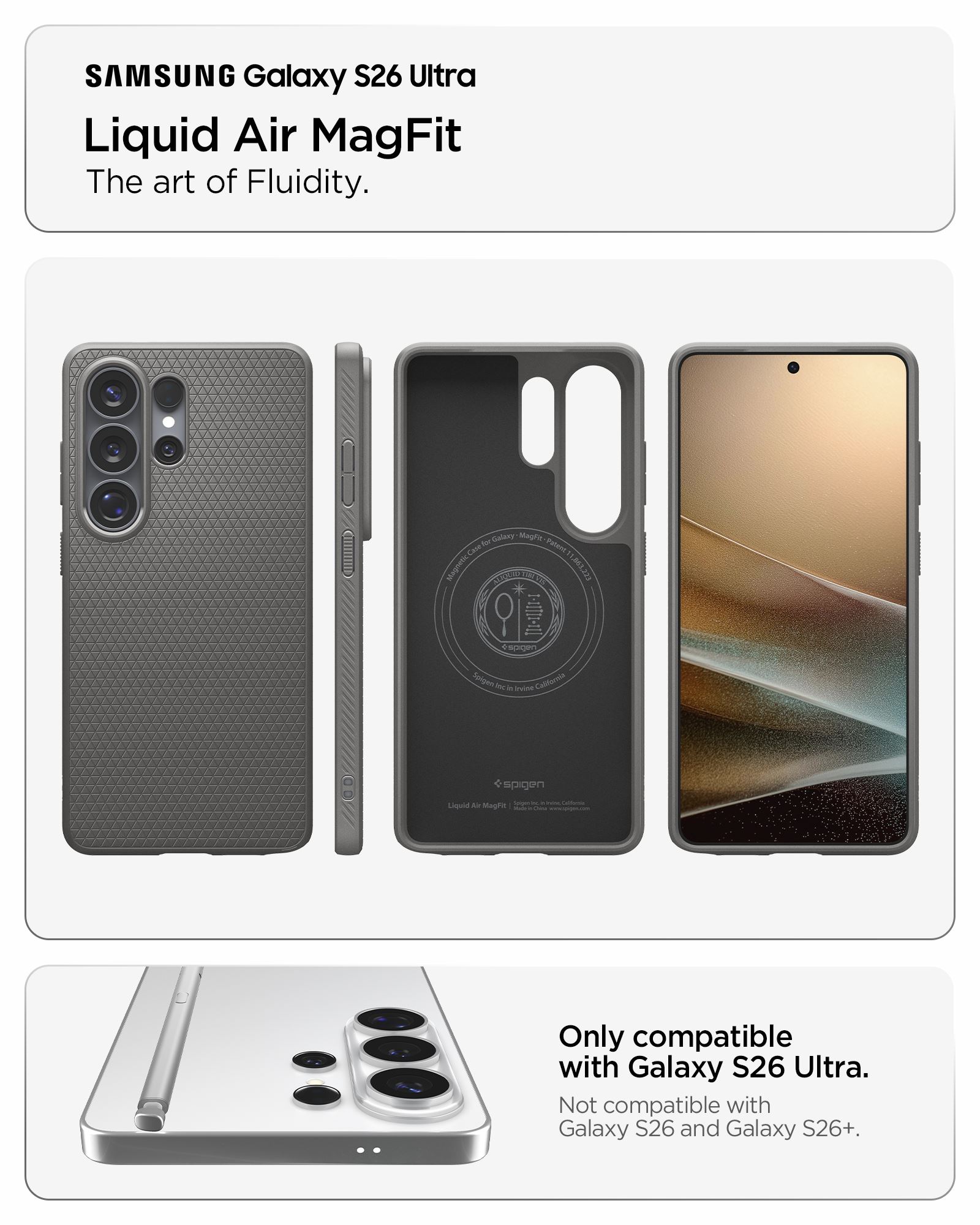 Spigen Liquid Air MagSafe, marble gray - Samsung Galaxy S26 Ultra (18)