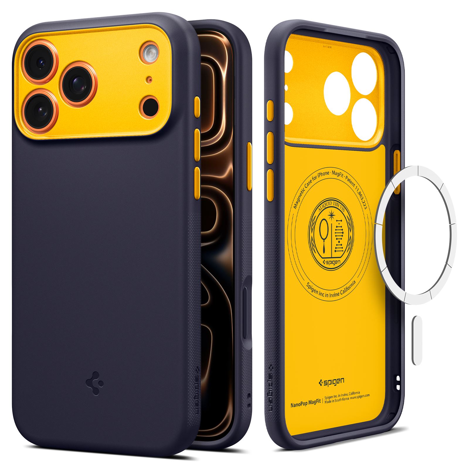 Spigen Nano Pop MagSafe, blueberry navy - iPhone 18 Pro/17 Pro (4)