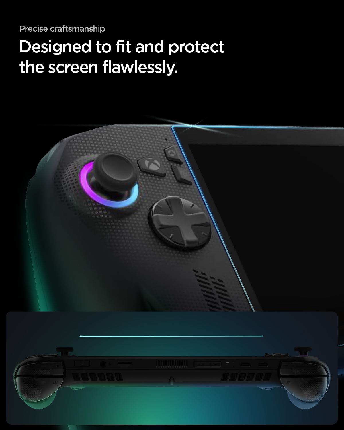 Spigen Glass tR Slim 2 Pack - ROG Xbox Ally X/Xbox Ally/ROG Ally X/ROG Ally/MSI Claw 7 AI+ (9)
