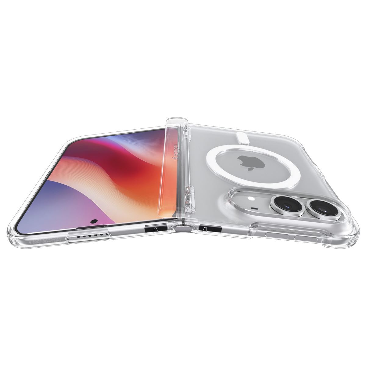Spigen Ultra Hybrid Pro MagSafe, clear white - iPhone Duo (12)