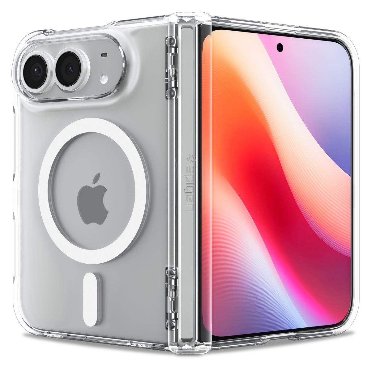 Spigen Ultra Hybrid Pro MagSafe, clear white - iPhone Duo (2)