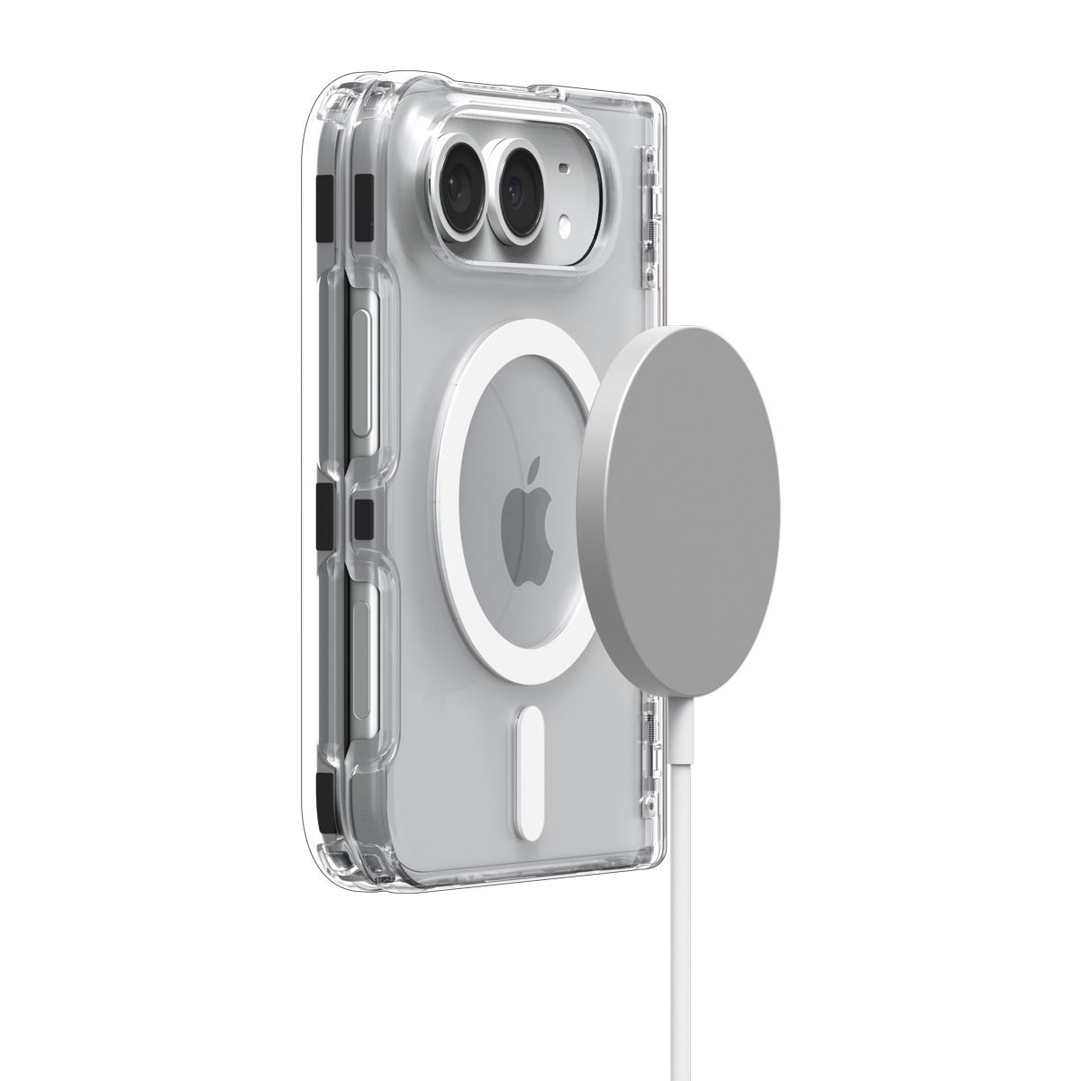 Spigen Ultra Hybrid Pro MagSafe, clear white - iPhone Duo (9)