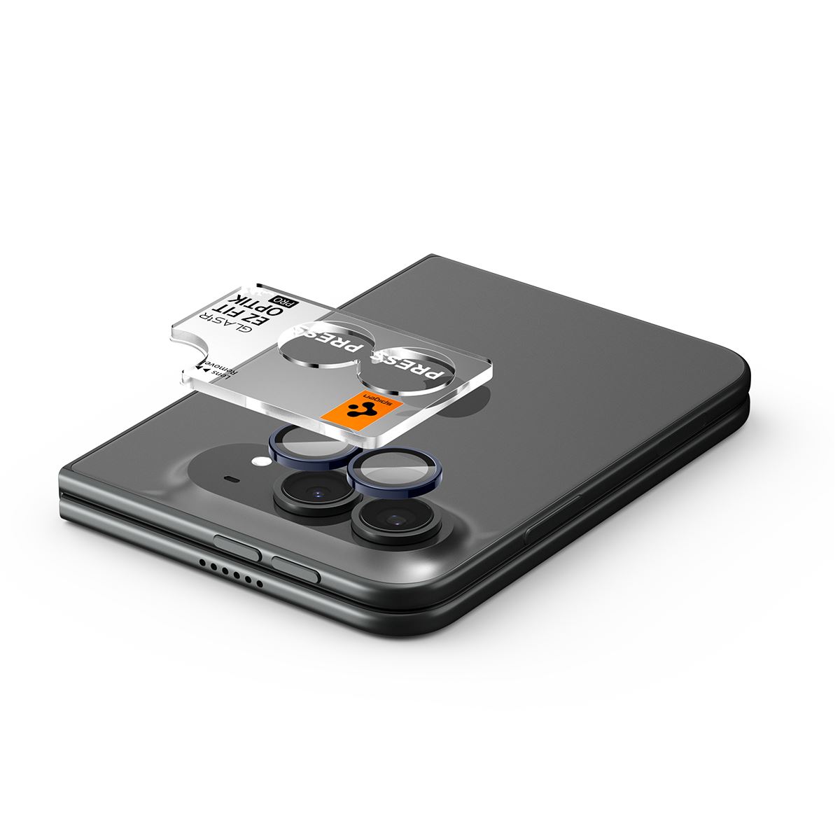 Spigen Glass tR EZ Fit Optik Pro 2 Pack, black - iPhone Duo (5)